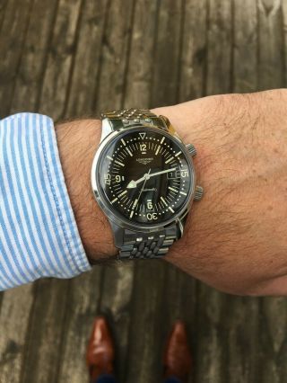 LONGINES Legend Diver Vintage Style With Mesh,  Alligator & Custom Beads Of Rice 3