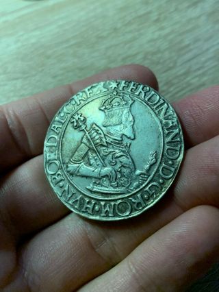 Habsburg / Hungary Silver Taler / Thaler 1555 K - B Kremnitz Rare