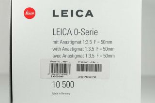 Leica 0 - Series - 10500 Leitz - Rare Lacquer Schwarz - Black Paint - Germany 8