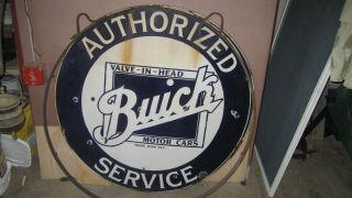 42” Buick Porcelain Double Sided Sign In Ring Rare