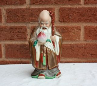 20th Century Chinese Famille Rose Figure Of Shou Lao