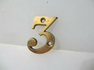 Vintage Brass House Number Sign 