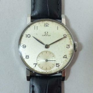 Gents Vintage Omega Stainless Steel Wristwatch C.  1947