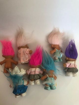 Set Of 7 Vintage Russ Troll Dolls Trolls 2