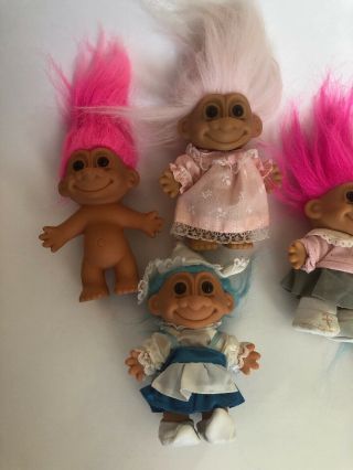 Set Of 7 Vintage Russ Troll Dolls Trolls 5