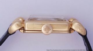 unusual Patek Philippe Extra Long 18k Gold VERY Art Deco Lady Vintage Wrist 4
