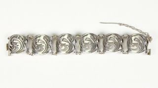 Taxco Mexican Silver Cuff Bracelet Link Jewelry Heavy Spratling Wide Mexico 980