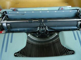 Vintage Seafoam Smith Corona Silent 5T Series Portable Typewriter & Case 5