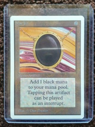 Mtg Unlimited Mox Jet - Authentic Pristine Nm Gem - Vintage Legacy Magic Power 9