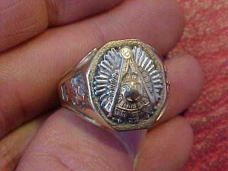 Antique 10k Gold Masonic Ring