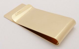 Vintage CARTIER 14K Solid Yellow Gold Money Clip 8