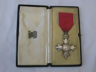 Cased Sterling Silver Mbe.  The Most Order Of The British Empire