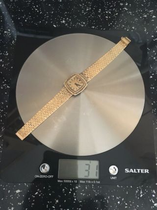 ladies vintage 1960’s solid 9ct gold watch 2