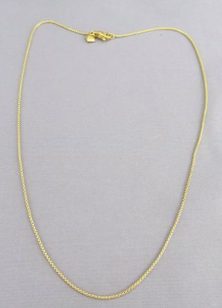 D.  Y.  David Yurman 750 18k Yellow Gold Box Link Chain Necklace 14 ".  8mm 3.  3g