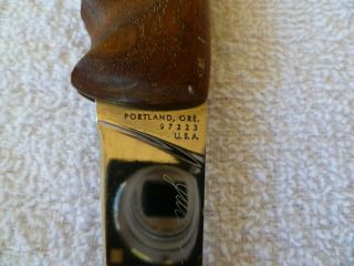 Vintage Gerber First Folding Hunter Knife Walnut Grip With Sheath FFH Good Cond 3