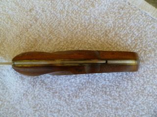 Vintage Gerber First Folding Hunter Knife Walnut Grip With Sheath FFH Good Cond 7