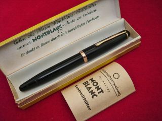 1956 MONTBLANC 344 SOFT FLEX EF BOXED NOS RARE NOODLE VINTAGE FOUNTAIN PEN 3