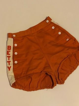 Vintage 40s Cheerleading Shorts Betty The Felt Shop Knoxville Tenn Size 12 Usa