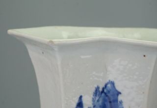 A TALL Chinese Blue and White Porcelain Vases with Calligraphy 12