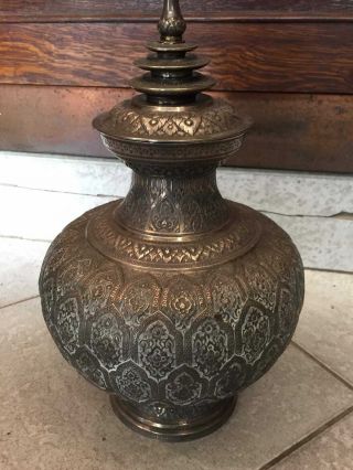 Antique Solid Silver Vase & Lid.  Height 33.  5cm,  With Certificate,  Asia Orient