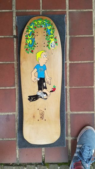 Vintage Schmitt Stix Bryce Kanights " Shoeless Boy " Skateboard Deck Nos
