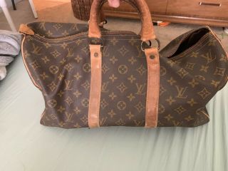 Vintage Louis Vuitton French Company Carry All Vintage 45 Cm Duffel Bag