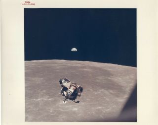 Apollo 11 - Vintage Nasa As11 - 44 - 6642 Jul 1969 8x10 Glossy Photo