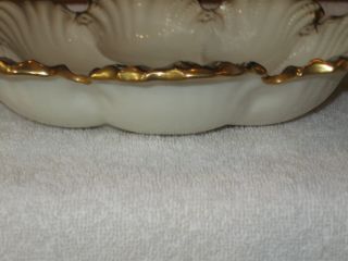 Antique/Vintage Decorative Lenox China Bowl - Ruffled Design/ Gold Trim 10 