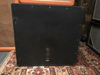 Vintage 1971 Marshall Basketweave 4x12 Guitar Cabinet w/ Celestion T1281 & Cover 6