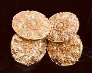 Set Of Four French Gilt Belle Epoque Style Curtain Tiebacks