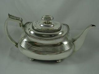 Smart George Iii Solid Silver Tea Pot,  1819,  613gm