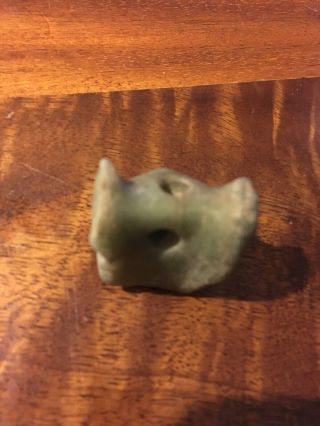 Maya Mayan Jade Pre - columbian Artifact Jaguar Head 6