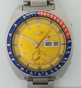 Vintage Seiko 6139 - 6005 Pepsi Bezel Chronostop Automatic Chronograph Watch