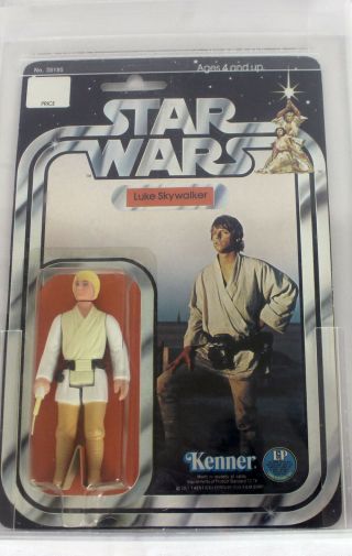 1978 Vintage Kenner Star Wars 12 Back - A Luke Skywalker (blonde Hair) // Afa Nr