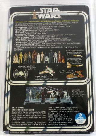 1978 Vintage Kenner Star Wars 12 Back - A Luke Skywalker (Blonde Hair) // AFA NR 3