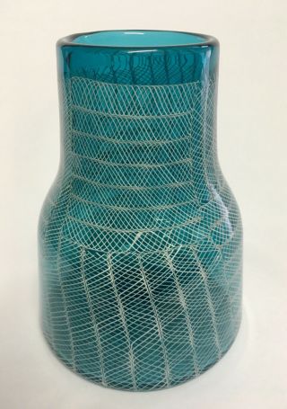Rare Murano Glass Paolo Venini Mosaico Zanfirico Vase 2