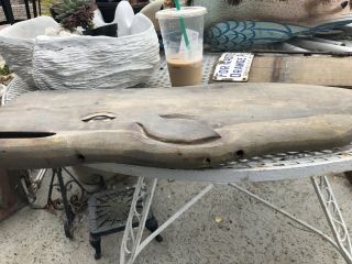 Antique/vintage Nautical Whale Trade Sign Wood Carved 11