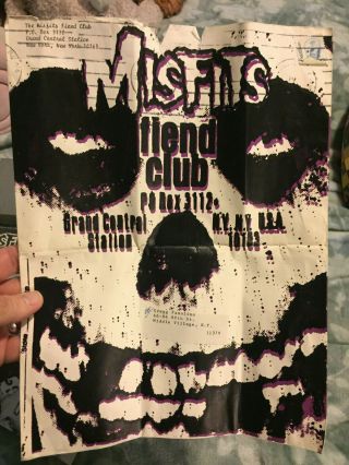 Misfits rare 1982 - 1983 Fiend Club envelopes,  stickers,  handwritten box 2