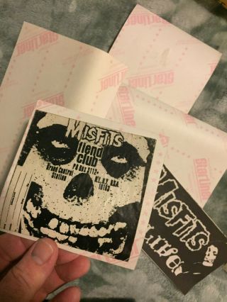 Misfits rare 1982 - 1983 Fiend Club envelopes,  stickers,  handwritten box 4