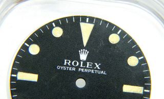 Vintage Rolex Submariner 5513 Feet First Matte Black Cream Watch Dial 2