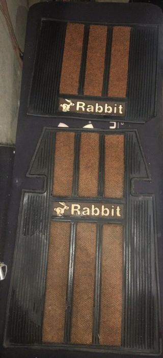 Vintage Rare 1970s/1980s Volkswagen Rabbit Rubber/carpet Combo Floor Mats