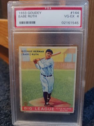 1933 Goudey Babe Ruth 144 Psa 4 Rare Card Awesome