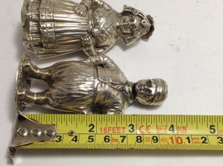 Solid Silver Salt & Pepper Form Of Dutch German Girl & Boy Figure 10