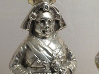 Solid Silver Salt & Pepper Form Of Dutch German Girl & Boy Figure 2