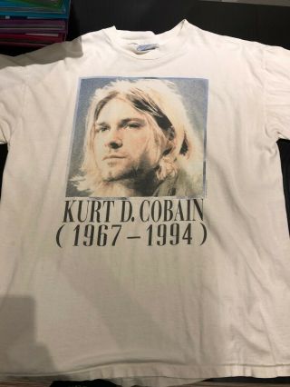 Vintage Kurt Cobain Memorial T Shirt Nirvana Fear Of God