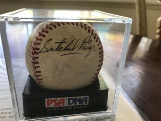 Satchell Paige,  Single Signed Baseball,  Psa/dna Authenticated Rare