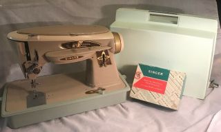 Vintage Singer 503a Rocketeer Sewing Machine Mcm W/attachments