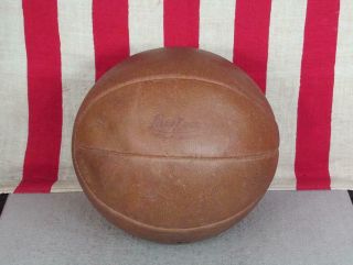 Vintage 1940s Wilson Leather Basketball Official Laceless J6L Great Display Ball 2