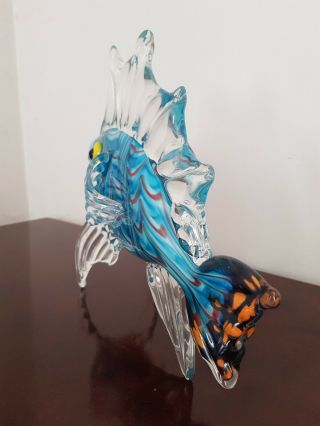 Large Rare Mark Eckstrand Art Glass Fish Sculpture Figurine Hand Blown Aquarium 8