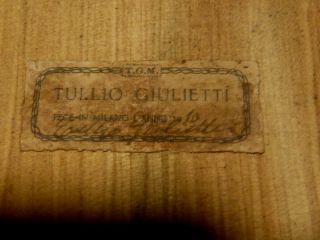Vintage 1910 Italian cello labeled Tullio Giulietti 4/4 3